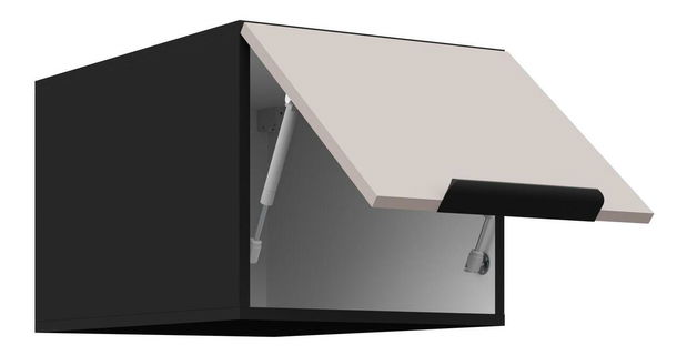 Horná kuchynská skrinka Aaron 40 NAGU-36 1F (čierna matná + kašmír)