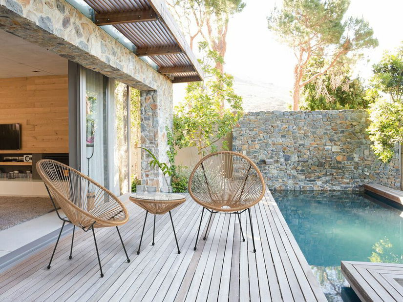 Záhradný ratanový set Alvarez (prírodná)