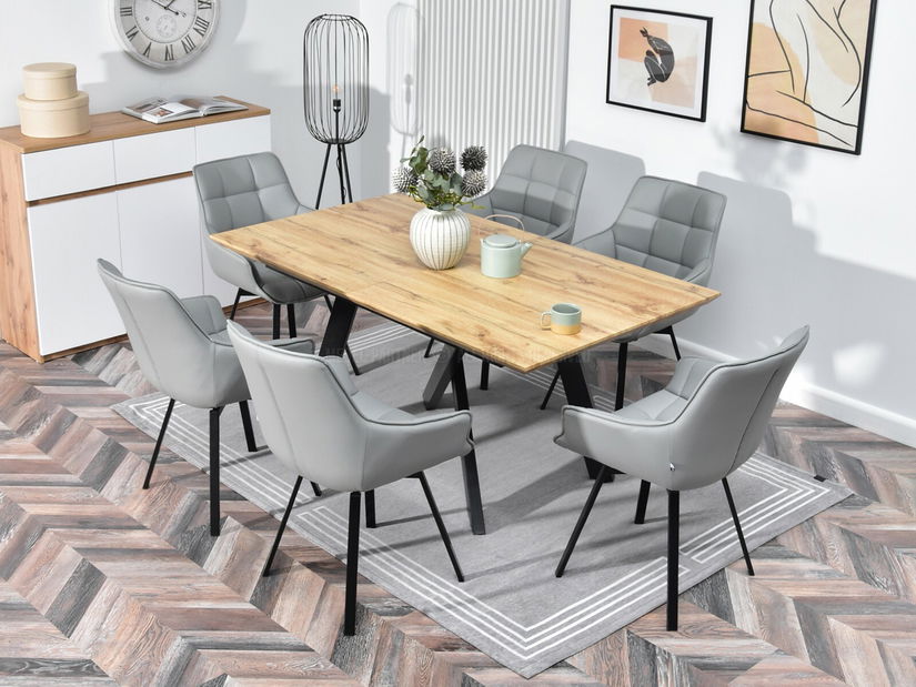 Stolička Aranbura (sivá + čierna)