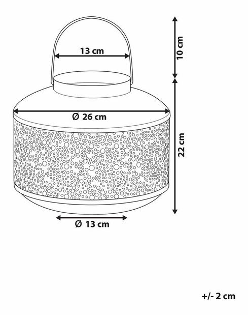 Lampáš CUFRE 22 cm (zlatá)
