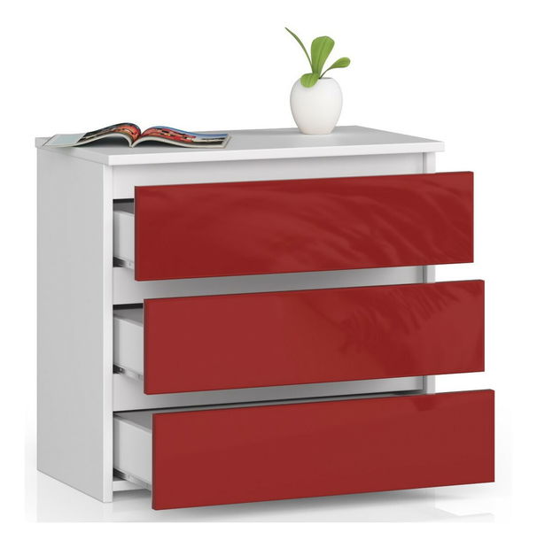 Noptieră Caelum (Alb + Roșu lucios)