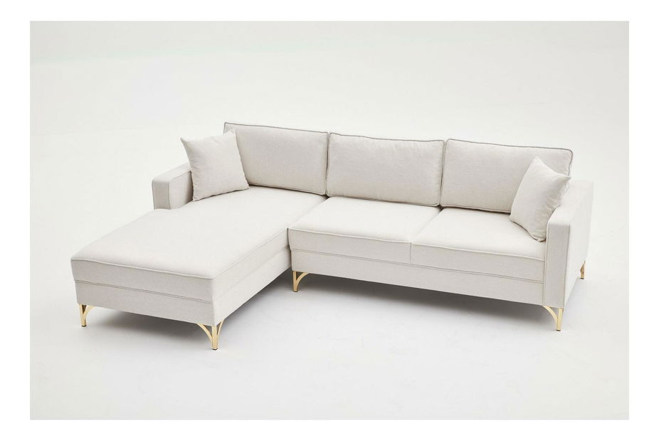 Kutna garnitura Brenen (L) (krem + zlatna)