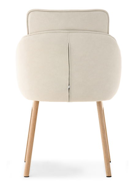 Jedálenská stolička Minimas (béžová + dub)