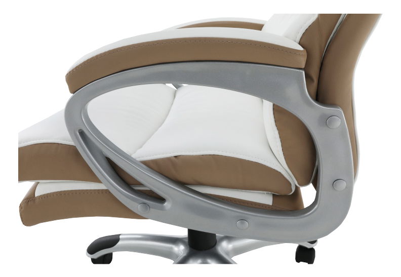 Uredska fotelja Apa (bijela + smeđa) 