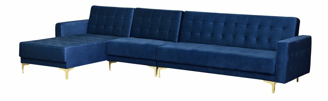 Rohová sedačka Aberlady 3 (námornícka modrá) (L)