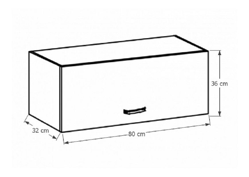 Dulap superior de bucătărie G80K Sillina (sosna andersen)