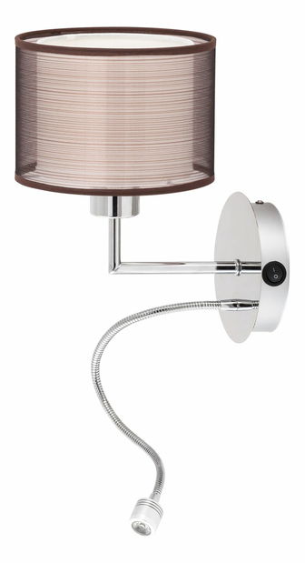 Zidna svjetiljka Anastasia 2629 (krom + smeđa)