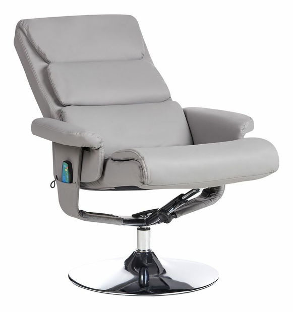 Fotoliu masaj LEGAZO (piele artificială) (gri)