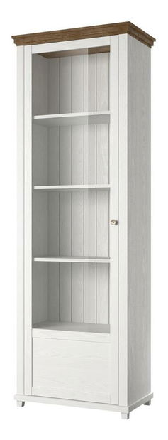 Vitrina Elvina 05 (bijeli pepeo + hrast lefkas) (L)