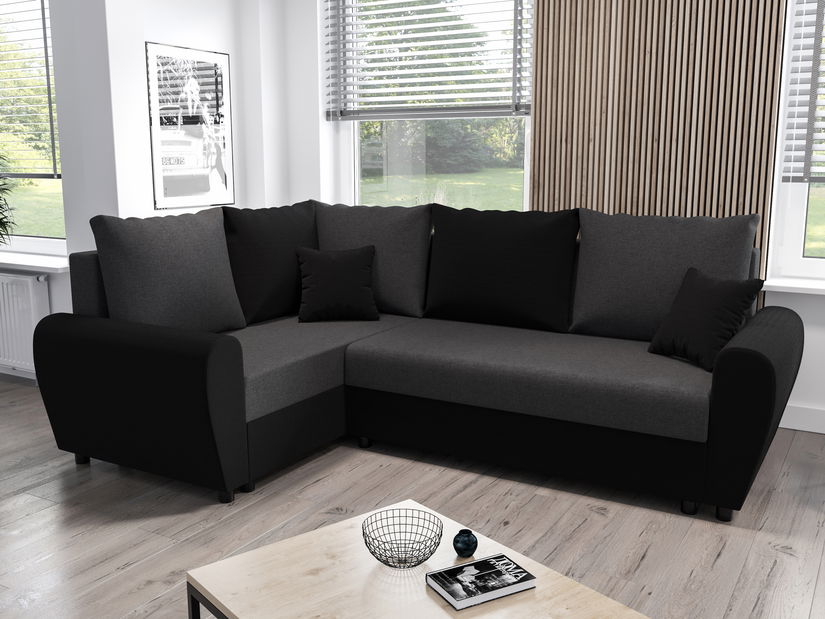 Colțar Fleur Plus (Negru + Gri) (S)