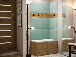 Mobilier hol Tovenaz I (Stejar artisan + verde deschis) 