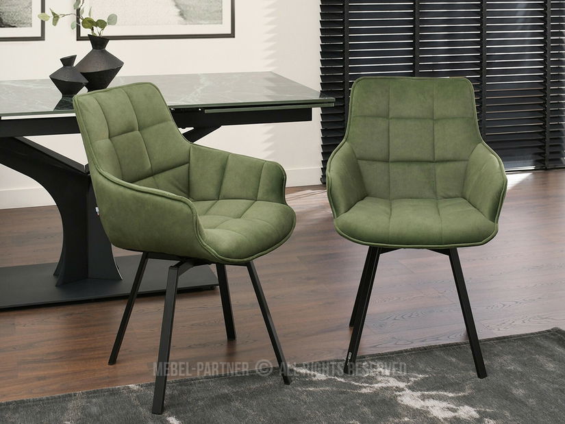 Scaun sufragerie Antiguas (verde + negru)