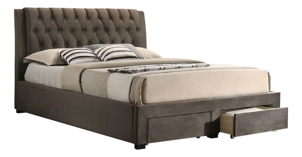 Manželská posteľ 160 cm Zalla (s roštom) (tmavohnedá)