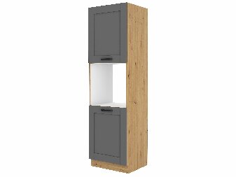 Dulap de bucătărie pentru alimente Lucid 60 DP 210 2F (Stejar artisan + dustgrey)