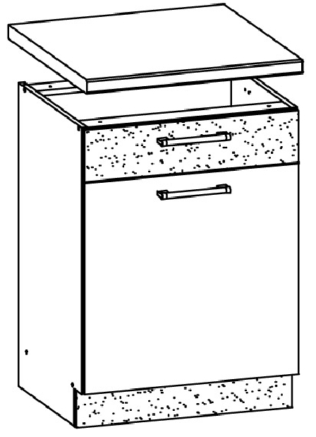 Dulap inferior de bucătărie Modesta MD16 D60 S1