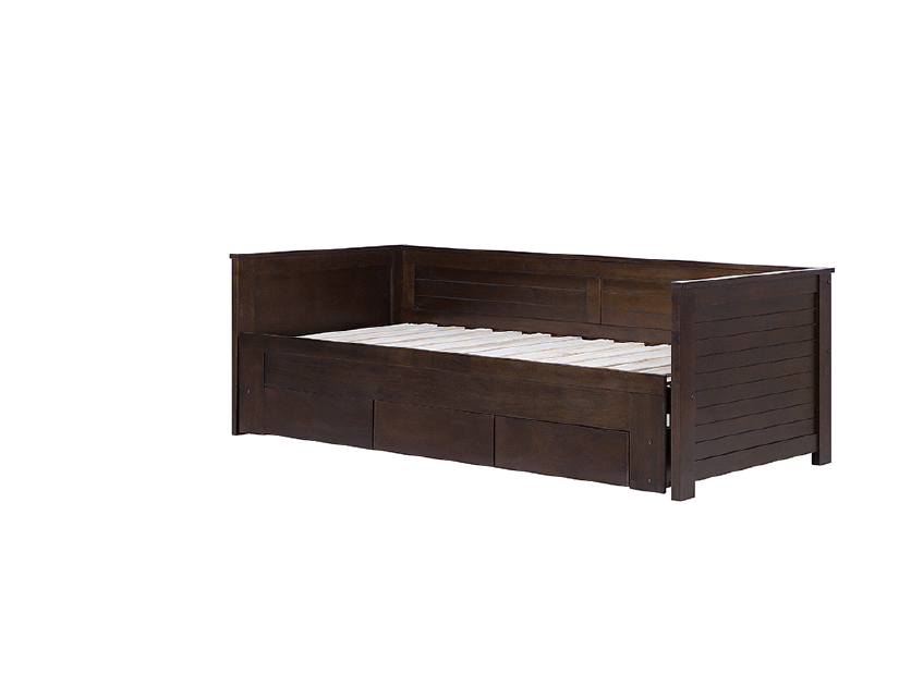 Rozkladacia posteľ 91 cm CAJUN (s roštom) (hnedá)