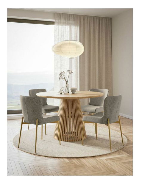 Scaun sufragerie Nebula (gri bej + auriu)