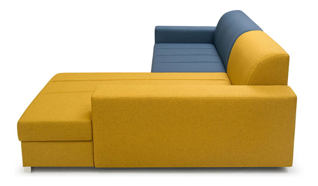 Rohová sedačka Maureen (sivá + žltá) (P)