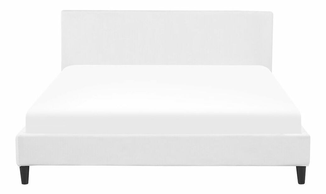 Pat matrimonial 160 cm FUTTI (cu somieră) (alb)