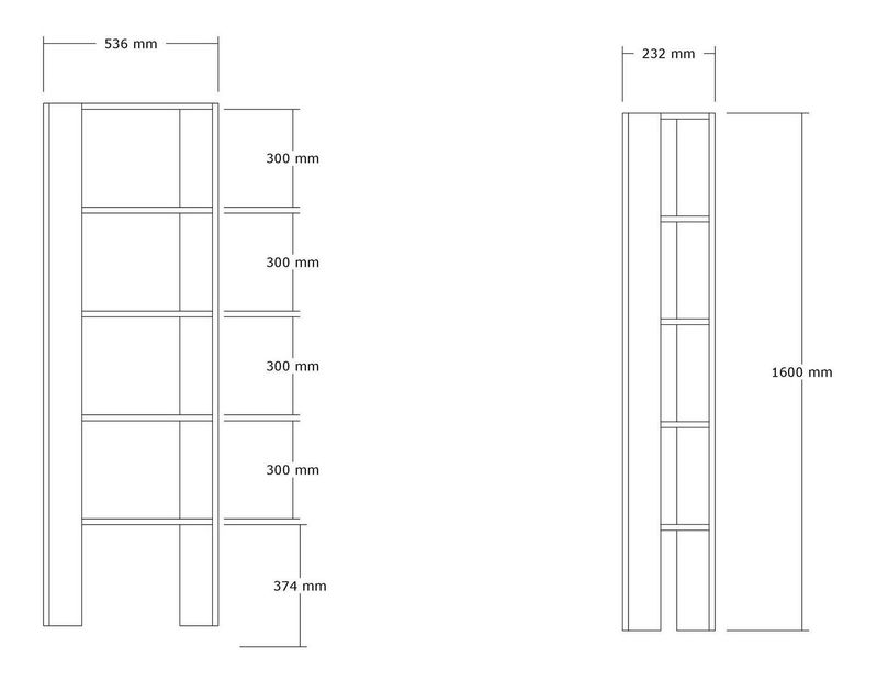 Regál Vamomi (antracit) 
