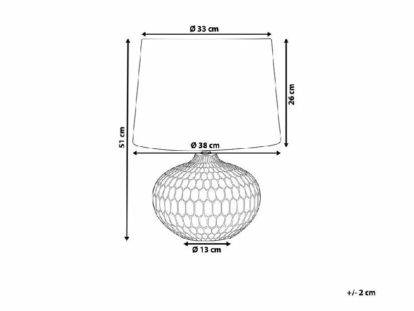 Stolna lampa Pirza (zlatna)