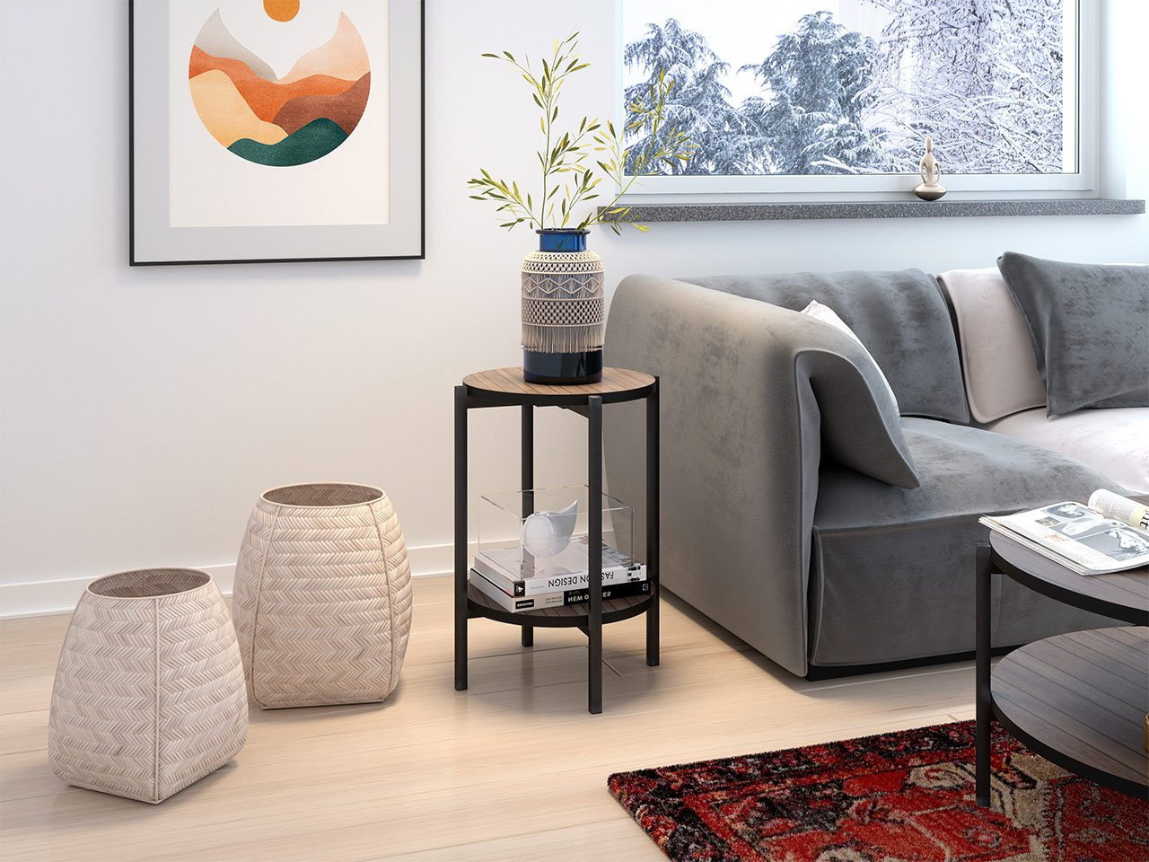 Măsuță cafea Batasa 1 (negru + captains deck)