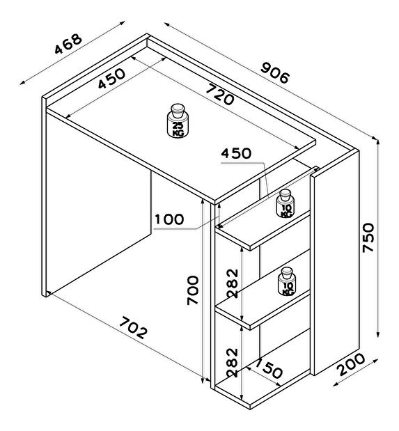 Masă PC Lipoma 4 (antracit + Nuc) 