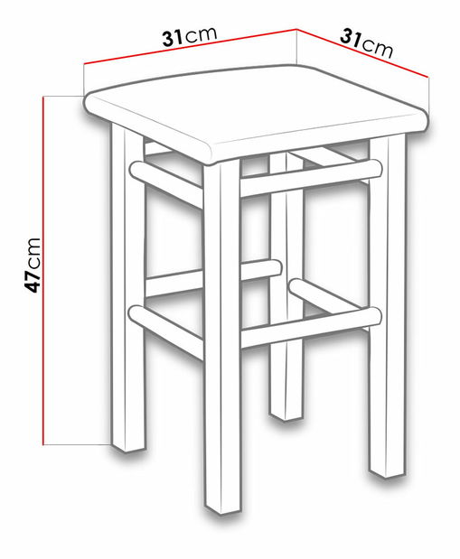 Stolička Moris II (biela + sivá)*výpredaj
