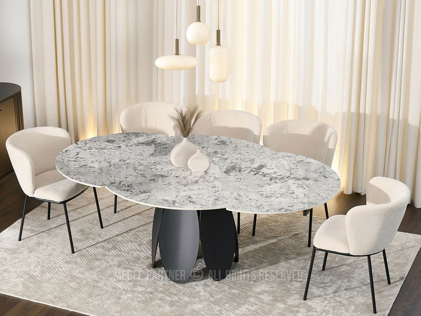 Blagovaonski stol Facilidades (siva + crna)