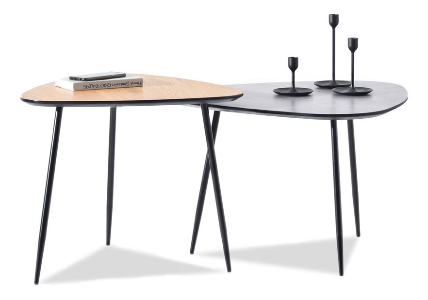 Konferenčný stolík Rossi Zest Xl (dub + čierna)