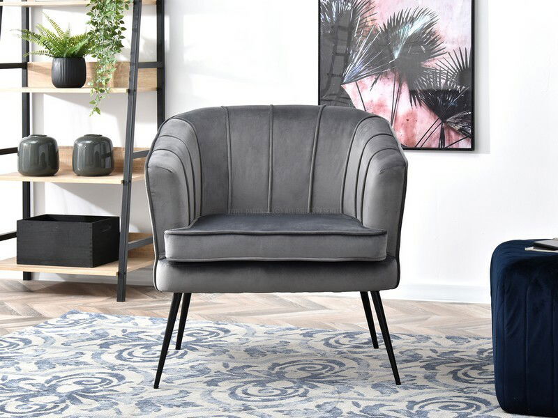 Kreslo Etimee F (sivá + čierna)