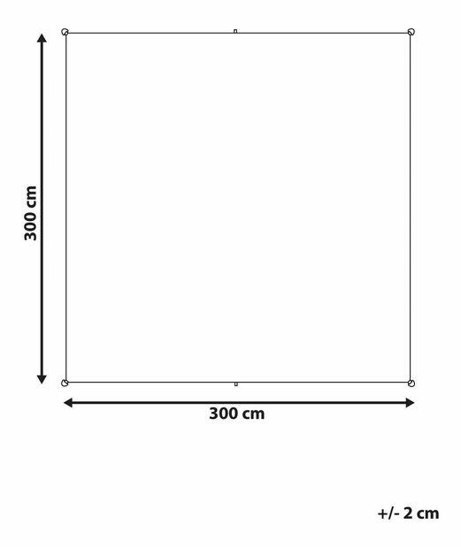 Tieniaca plachta 300x300 cm Larae (béžová)