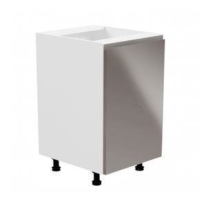 Alsó konyhaszekrény D601F Aurellia (fehér + fényes szürke) (J)