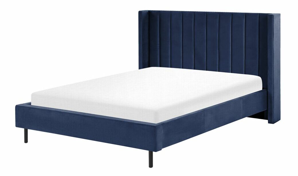 Bračni krevet 140 cm Vue (plava) (s podnicom)