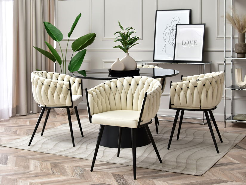 Jedálenská stolička Radio (smotanová + čierna)