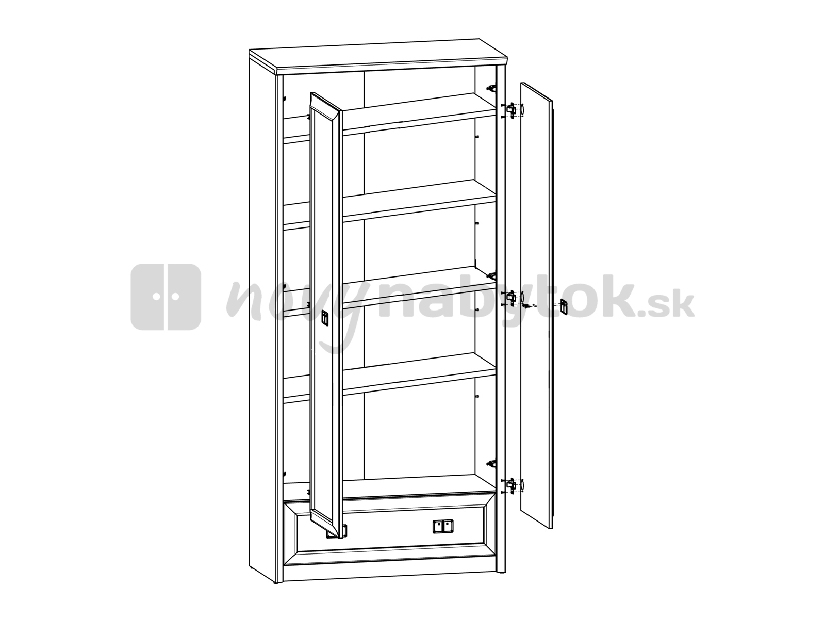 Dulap cu rafturi Bong REG2D1S/90