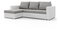 Rohová sedačka Hagoo (biela + sivá) (L)