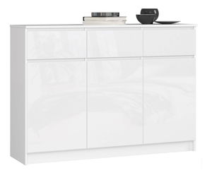 Comodă Keanu VI (Alb lucios)