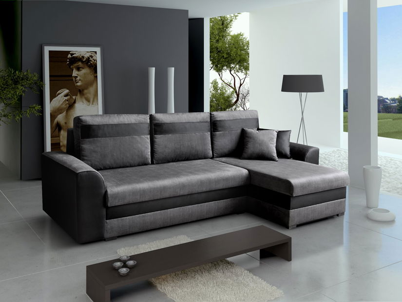 Sarokkanapé Madlyn (szürke + sötétszürke) (J)