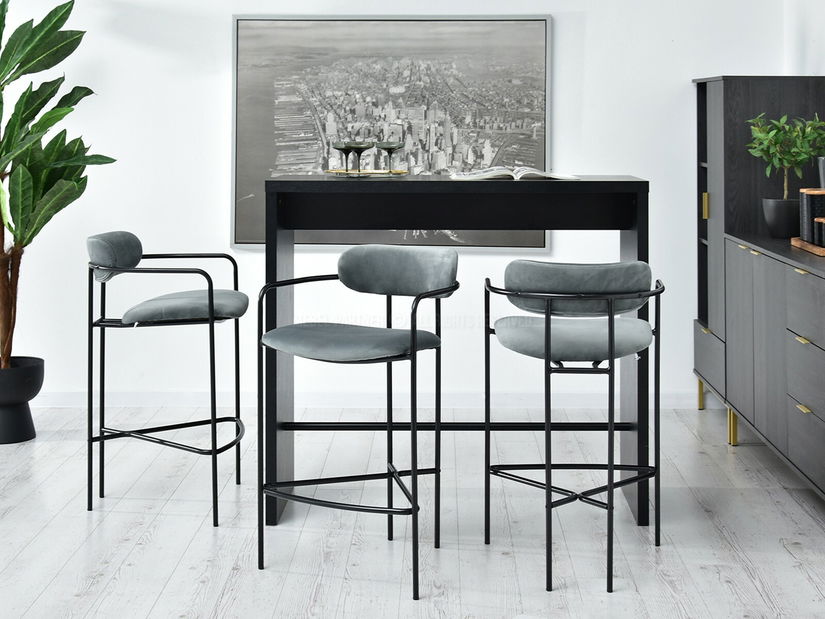 Stolička Viola (sivá + čierna)