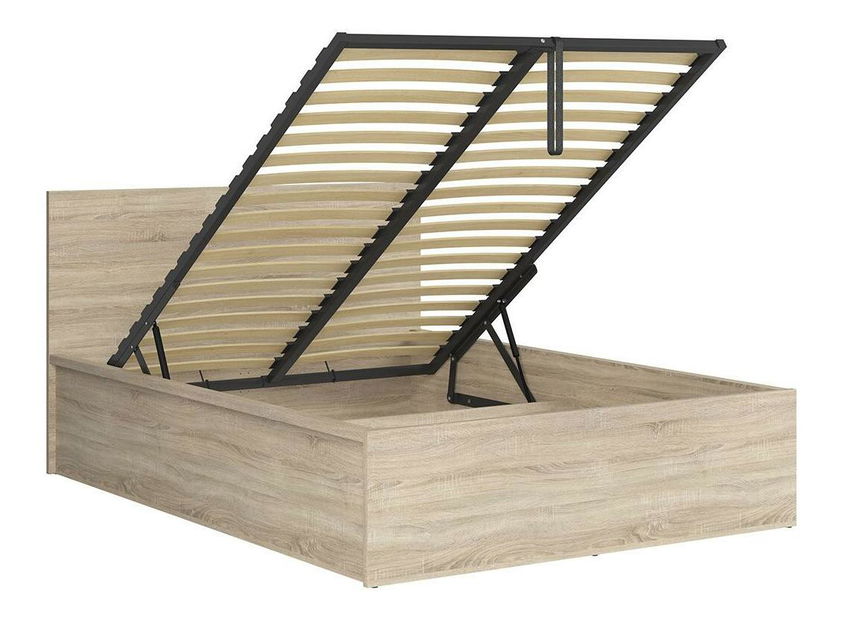 Manželská posteľ 140 cm BRW Tetrix 8 (dub sonoma) (s roštom) (s úl. priestorom)