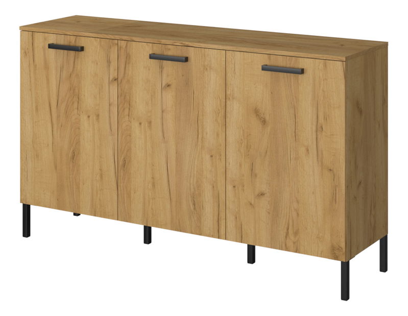 Comodă Shanna (Stejar craft auriu + antracit)