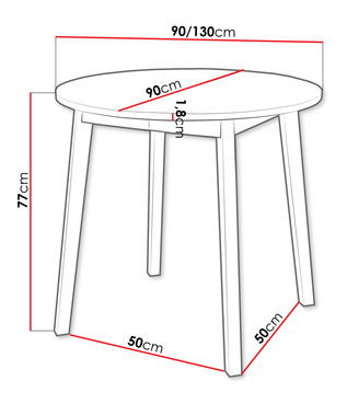 Masă extensibilă de sufragerie 90 cm Kertare S 90 (marmură gri + negru) (pentru 2-4 persoane) *resigilat