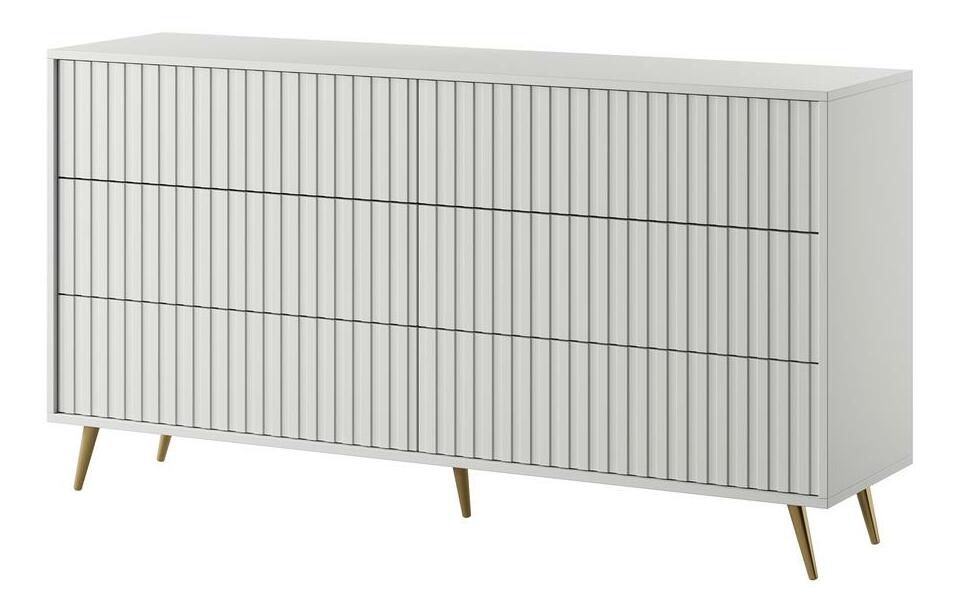 Szekrény Biel B5 (fehér + arany)