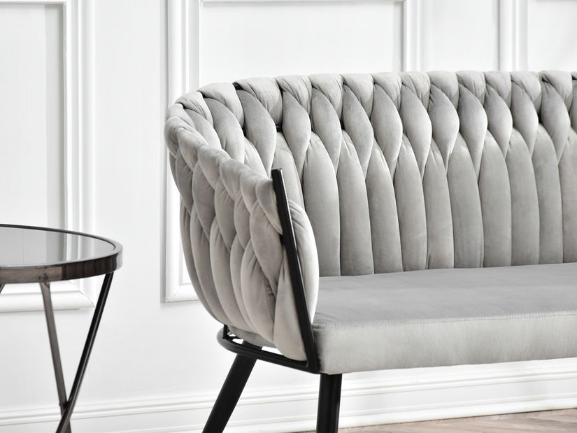 Pohovka dvojsedačka Radio (sivá + čierna)