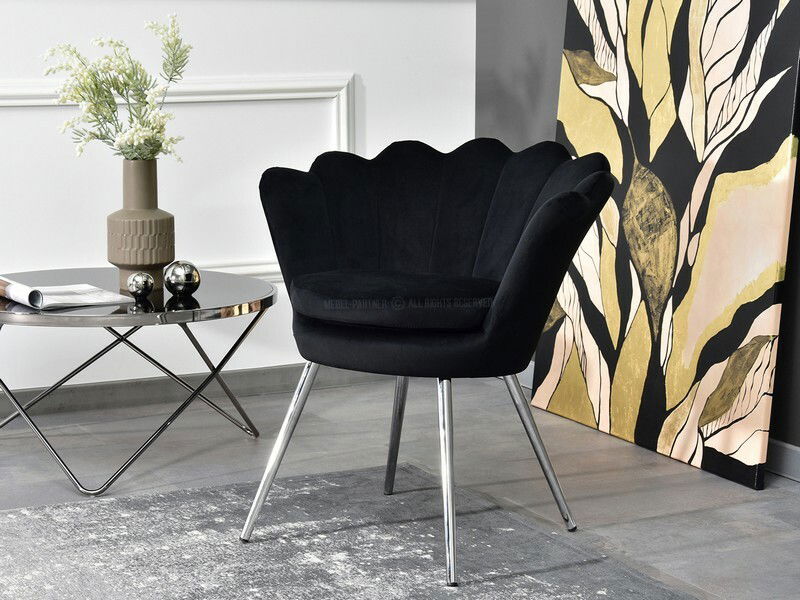 Fotoliu Lasair (negru + crom)
