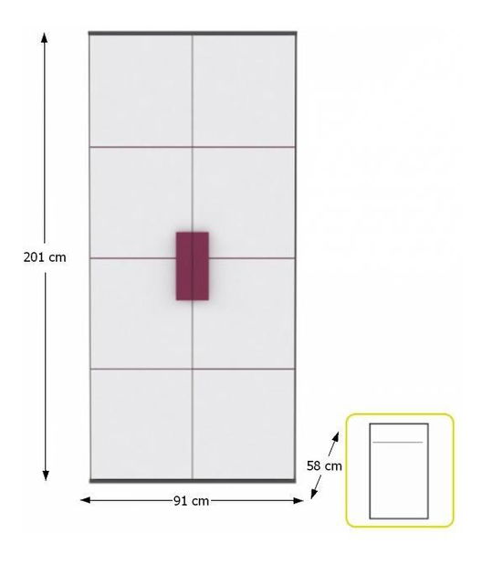 Šatníková skriňa Libro Typ S82 LBLS82