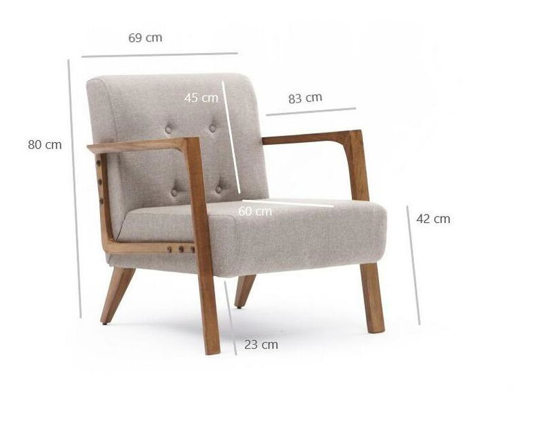 Fotel Kramer K (krém)