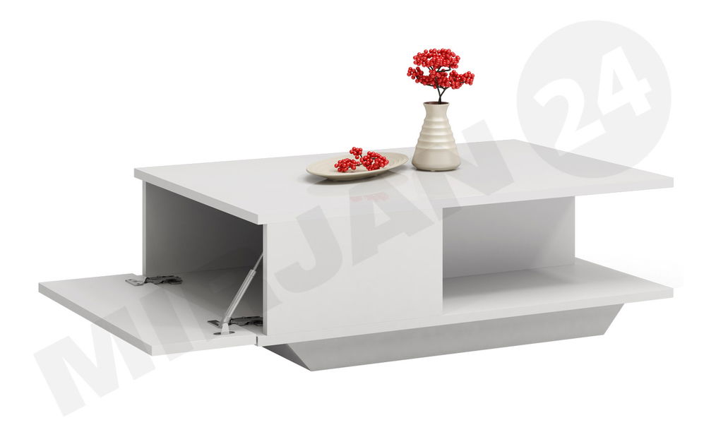 Măsuță de cafea Feraleo (Alb + Alb lucios )