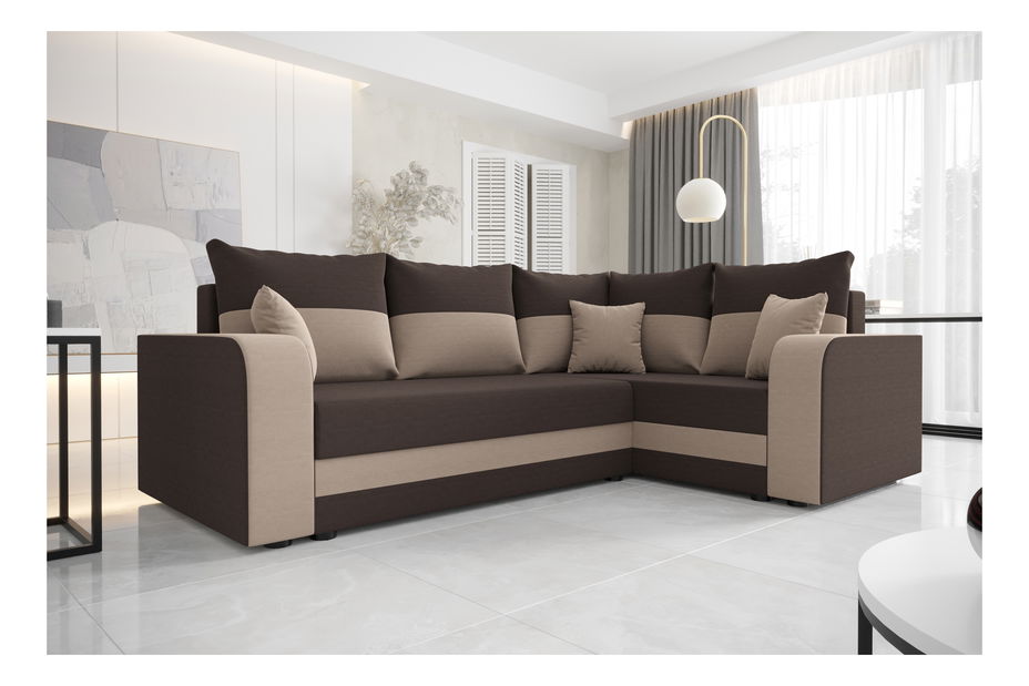 Colțar Harmony Plus (Maro închis + bej) (D)